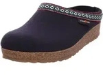 Haflinger Grizzly Franzl Uni Filz-Pantoffel Mittelblau, 711001-70 - Blau - 48