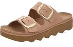 Rohde Damen Pantolette Nubukleder goldene Schnalle Sommerfarbe Foggia-D 6222,