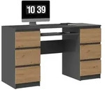 KUBA Schreibtisch 130x51x76 cm anthrazit/artisan