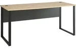 Schreibtisch MEMPHIS Artisan Eiche - Metallgestell schwarz 170 x 73 cm - Schwarz