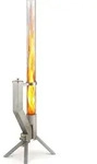 GARDENFLARE Feuerrohr &ndash; Edelstahl Feuers&auml;ule und Pelletfackel &ndash; Eleganter