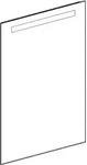 Geberit Option Basic Square Lichtspiegel, Beleuchtung oben, 502.812.00.1 - Silber