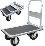 Plattformwagen 300 kg luftbereift Transportwagen Handwagen Transportkarre