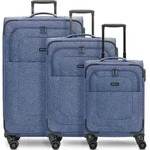 Redolz Essentials 12 THREE SET 4 Rollen Kofferset 3-teilig mit Dehnfalte -...