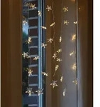 LED Lichtervorhang STERNE - 64 warmwei&szlig;e LED - L: 1,2m - H: 1m - Trafo - f&uuml;r...