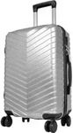 Hartschalen-Koffer Kleiner Handgep&auml;ck Reisekoffer Meran 55 cm Silber -...
