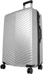 Hartschalen-Koffer Gro&szlig;er Reisekoffer Meran 76 cm Silber Dehnfalte - Silber/Grau