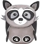 BELMIL&reg; Kindergartenrucksack Mini Animals Raccoon Kunstfaser grau/schwarz - Schwarz
