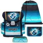 Belmil Classy ergonomisches Schulranzen-Set 4-teilig "Fire Football" mit Brustgurt -