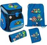Scooli EasyFit Schulranzen-Set 5-teilig Super Mario II blau - Blau