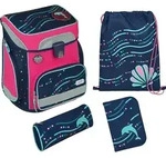 Scooli EasyFit Glow Edition Set 5-tlg. DIN Dotty Dolphin - Rosa