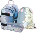Baagl Schulrucksack Set M&auml;dchen 3 Teilig, Schultasche ab 3. Klasse, Grundschule