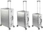 Travelhouse Oslo - 3er Reisekoffer Set SML - Aluminium Hartschale Silber -...