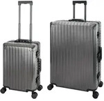 Aluminium Reisekoffer Gep&auml;ck-Set, Travelhouse&reg; Tokyo, Trolley mit 4 Rollen,