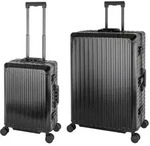 Travelhouse Tokyo Alu Reisekoffer Schwarz S-55cm & XL-78cm Hartschalenkoffer Reise