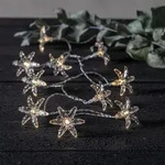 LED Lichterkette Blumen - 10 warmwei&szlig;e LED - L: 1,35m - Timer -...