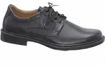 Jomos Herren Leder Halbschuhe schwarz, Extra Weite, Lederfutter, Lederfu&szlig;bett -