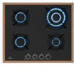 Klarstein Lumiflame Gaskochfeld, 4-Brenner, 8 kW, Kupferrahmen & Glas, Elektrische Klarstein Lumiflame Gaskochfeld, 4-Brenner, 8 kW, Kupferrahmen & Glas, Elektrische