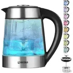 Ecosa Glas Wasserkocher mit Temperatureinstellung | 40&deg;C - 100&deg;C |...