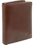 Braun B&uuml;ffel Arezzo Geldb&ouml;rse RFID Schutz Leder 9.5 cm - Dunkelbraun