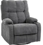 HOMCOM Relaxsessel Drehbar Fernsehsessel mit Liegefunktion, Schaukelfunktion -