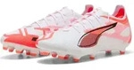 Puma Ultra 5 Pro FG/AG Fu&szlig;ballschuhe Unisex wei&szlig; schwarz glowing rot Gr 44 - Wei&szlig;