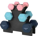 SONGMICS Hantel-Set Kurzhanteln, Hantel Set 12kg, Hexagon, Neopren Hanteln -
