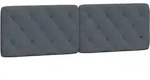 vidaXL Kopfteil-Kissen Dunkelgrau 160 cm Samt - Grau