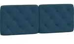 vidaXL Kopfteil-Kissen Blau 120 cm Samt - Blau