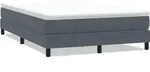 vidaXL Boxspringbett ohne Matratze Dunkelgrau 140x220 cm Samt - Grau