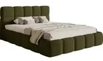 Selsey Cloudy - Bett mit Polsterrahmen, Boucle-Bezug in Olivgr&uuml;n, 180 cm - Gr&uuml;n