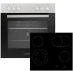 Backofen Herdset Einbau Kochfeld Glaskeramik rahmenlos 72 L Respekta HS2201-26 -