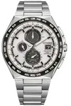 Citizen AT8238-84A Eco-Drive Solar Funkuhr f&uuml;r Herren Titan Silberfarben - Wei&szlig;
