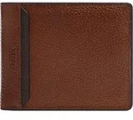 FOSSIL Geldb&ouml;rse Huntington Bifold With Flip ID Medium Brown braun - Braun
