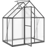 vidaXL Gew&auml;chshaus mit Fundamentrahmen Anthrazit 169x114x195 cm Alu