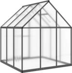 vidaXL Gew&auml;chshaus mit Fundamentrahmen Anthrazit 169x169x195 cm Alu