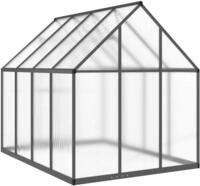 vidaXL Gew&auml;chshaus mit Fundamentrahmen Anthrazit 224x169x195 cm Alu