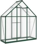 vidaXL Gew&auml;chshaus mit Fundamentrahmen Gr&uuml;n 169x58x195 cm Aluminimum