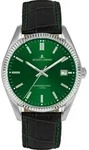 Jacques Lemans 50-3T Herren-Armbanduhr Schwarz/Gr&uuml;n - Gr&uuml;n