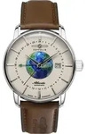 Zeppelin 8468-5 Herrenuhr Atlantic Automatik 42mm 5ATM - Silber