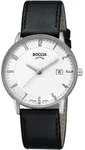 Boccia Uhr Uni 3607-04 Titan, Leder, Schwarz, Quarz - Silber