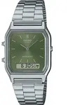 Casio Armbanduhr Vintage AQ-230A-3AMQYES analog-digital - Gr&uuml;n