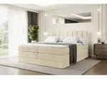 ALTDECOR Boxspringbett mit 2 Matratzen und Topper - 160x200 cm - OTTA KING - Beige