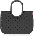 reisenthel loopshopper L Einkaufstasche glossy dots schwarz OR7076 - Schwarz