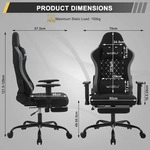 WOLTU Massage Gaming Stuhl, ergonomisch, Computerstuhl mit Lendenkissen,...