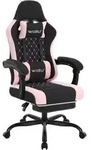 WOLTU Gaming Stuhl mit Massagefunktion, Taschenfederkissen, ergonomisch, Netzstoff :