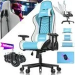 KESSER&reg; Gamingstuhl mit Kopfst&uuml;tze & Lendenkissen Ergonomischer Gaming Sessel 150kg