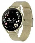 Forever smartwatch SB-306 gold, Smartwatch f&uuml;r Damen, 1,19", IP67, Wasserdicht,