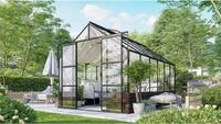 Vitavia Gew&auml;chshaus "Cassandra 9900" schwarz 9,9 m&sup2; mit Sockelmauer in...