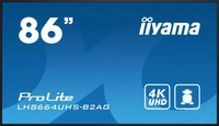 iiyama LH8664UHS-B2AG, iiyama 86" 3840x2160, UHD IPS DLED panel, Haze 25%...